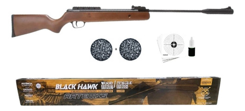 Carabina De Pressão Black Hawk Wood Artemis Gas Ram 5.5mm