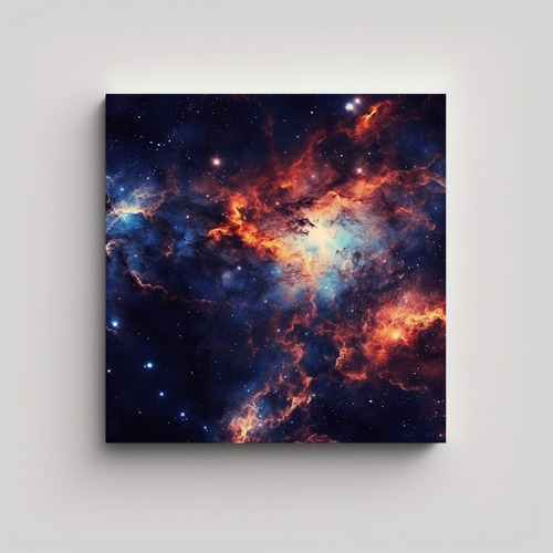 70x70cm Cuadro Lienzo Dark Space Cosmic Galaxy And Stars