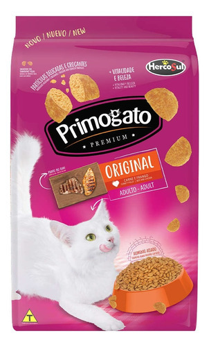 Ração Gatos Primogato Original Premium Crocante 15kg