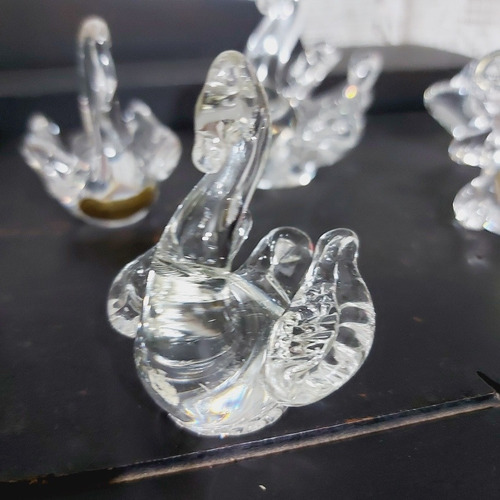 Lote Decoração Enfeite Cristal Com 5 Unidades