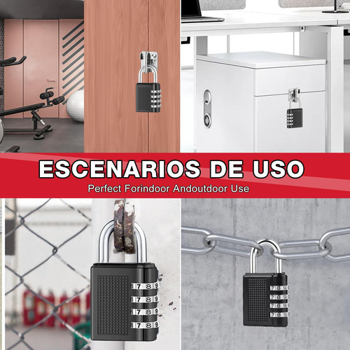 Candados De Combinación Dígitos Mini Locker Exterior Candado