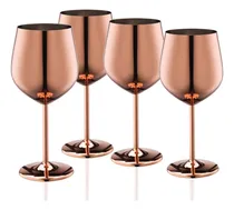 Comprar Wotor Juego De 4 Copas De Vino De Oro Rosa, Copas De Vino De
