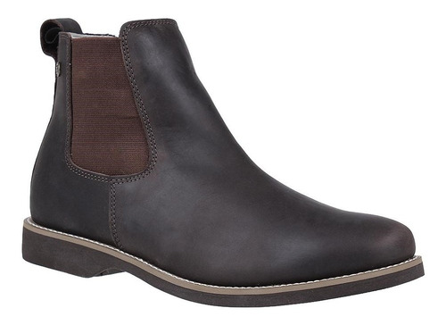 Botina Masculina De Couro Urbana Boots Café 23958