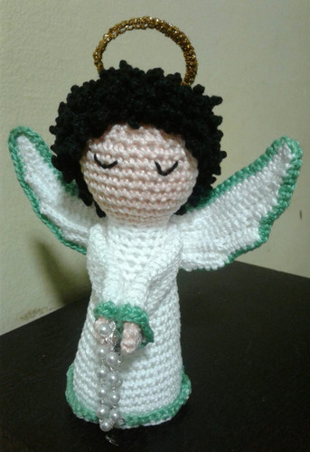 Imagem 1 de 1 de Anjo Da Guarda Amigurumi Em Crochê