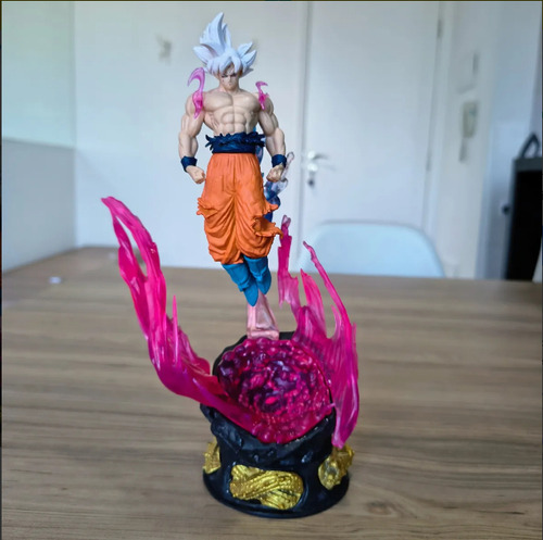 Boneco Com Aura De Led Goku Instinto Superior Dragon Ball