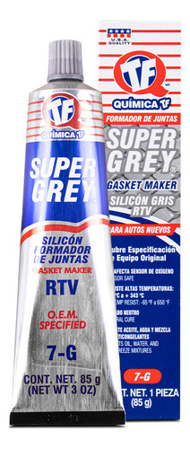 Kit 10 Piezas Silicon Super Grey Quimica Tf 7-g 85 Grs