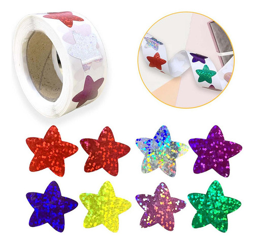 ( 500 Pegatinas De Estrellas Coloridas Para Niños Reward