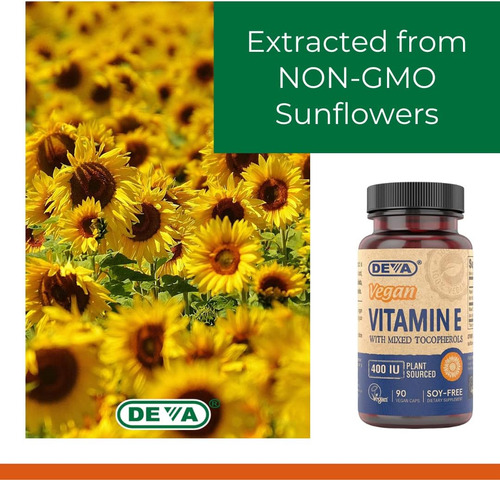Deva Nutrition Vitamina E Con Tocoferoles Vegano 90 Caps Sfn