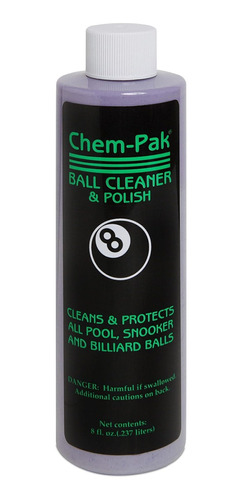 Chem-pak Billiard Pool Ball Cleaner And Polish Botella 8