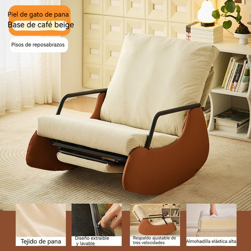Sillón Reclinable Skyice Premium Beige Rayado Aa074 Beige Rayado