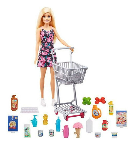 Muñeca Barbie Supermarket Tienda De Comestibles Y Accesorios