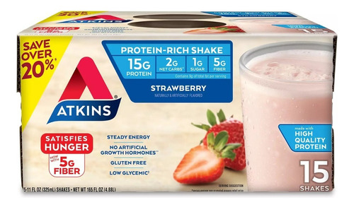 Atkins Shake, Strawberry (15 Pk.)