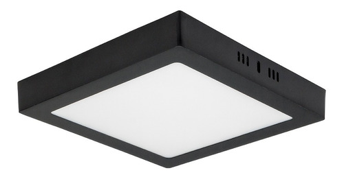 Plafon Techo Led Cuadrado Panel 18w 220v Negro Completo