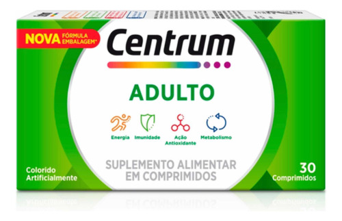 Centrum De A A Zinco Com 30 Comprimidos