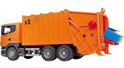 Bruder Scania Rseries Garbage Truck Naranja