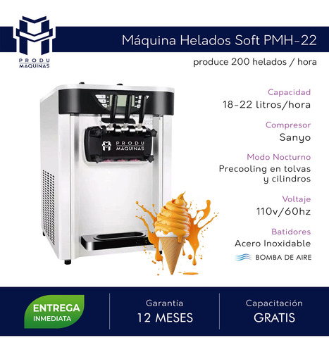 Máquina Helados Suave, Batidores De Acero Inoxidable.