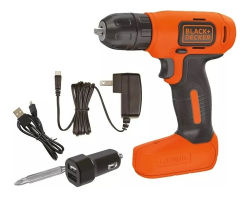 Taladro Inalambrico 8v Con Cargador Auto Black Decker Ld008a