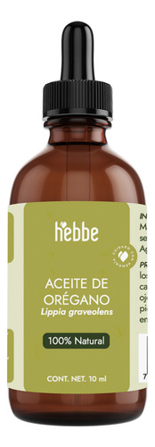 Aceite De Oregano Organico Hebbe 10ml