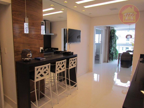 Apartamento Com 3 Dormitórios À Venda, 148 M² Por R$ 1.220.000 - Canto Do Forte - Praia Grande/sp - Ap5551