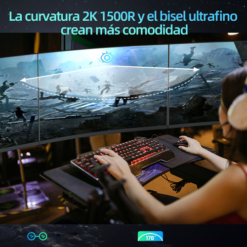 Monitor Gamer KTC con pantalla de 27" 165Hz y resolución QHD+