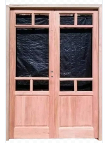 Puerta Doble Modelo Griego Madera Maciza 2  Cedro