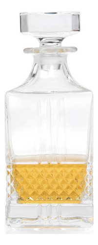 Set Whiskey Vasos De Vidrio 7 Pz Brillante Con Licorera Decantador Rcr Cristal Hecho En Italia Color Blanco