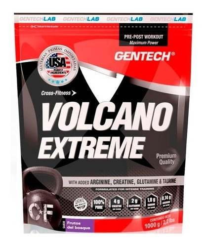 Gentech Volcano Xtreme 1200g Complejo Proteico Sin Tacc
