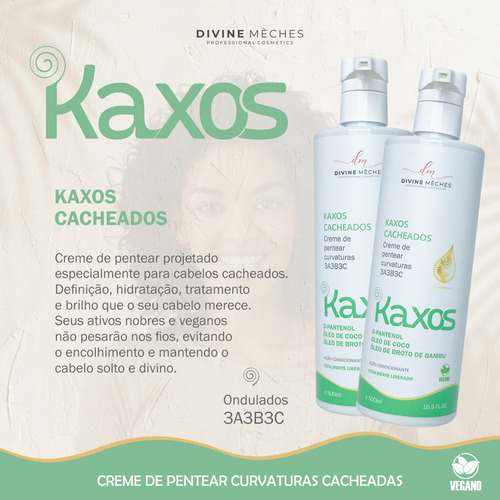 Kit Divine Mèches Kaxos Shampoo + Creme Para Cacheados