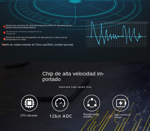 Alcohol Tester Alta Precisión Soplado Detector Portátil