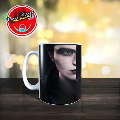 Taza Blanca De Bella Swan, Edward Cullen, Jacob Black