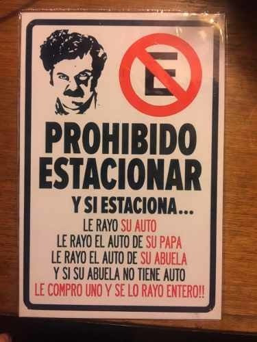 Cartel Chapa No Estacionar Gje Rejas Buzón Correo