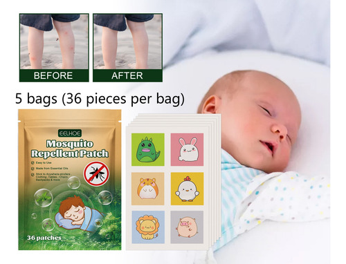 5 Bolsas, Parche Antimosquitos Para Bebés Al Aire Libre