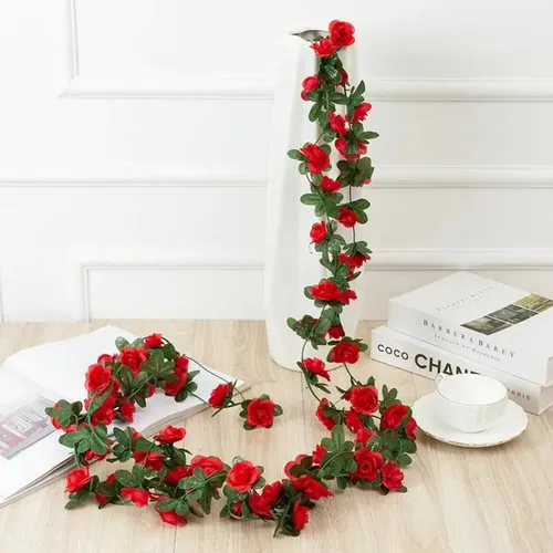 Cadena De Rosas De 2 Metros De Follaje Artificial