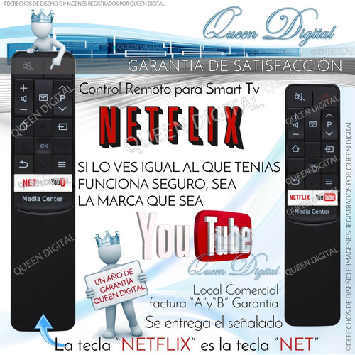Control Remoto Rc602 Jmi2 Smart Tv Para Tcl L55c1 4k Rca