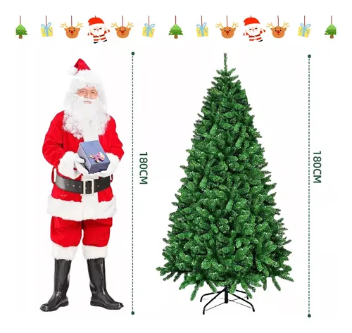 comprar Kwalux PVC-A02 1.8 Metros Árbol de navidad artificial 800 Ramas Árbol Navideño Verde pinos navideños decorados