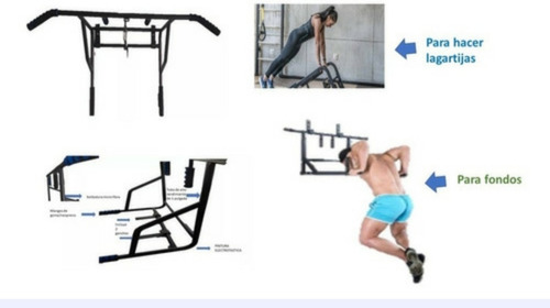 Barra Para Dominadas 8 En 1 Uso Rudo Gym Abdominales Pared