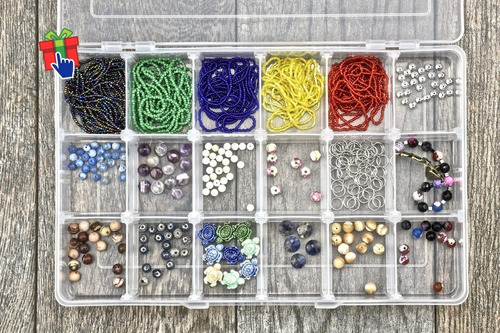 Imagen 2 de 10 de Set X 2 Caja 18 Divisiones Armado Bijouterie Joyas Collares