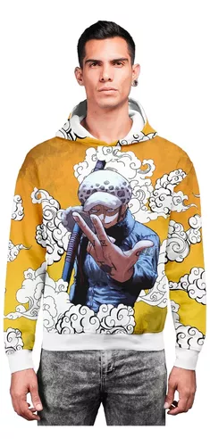 Callefly Moletom com capuz Anime One Piece Trafalgar Law Cosplay