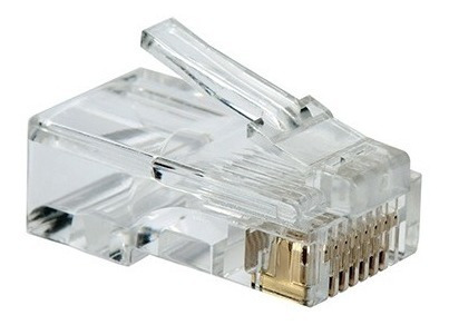 Imagen 1 de 2 de Ficha Rj45 Cable Red Utp Conector Plug Rj 45 Cat5 Pack 100u