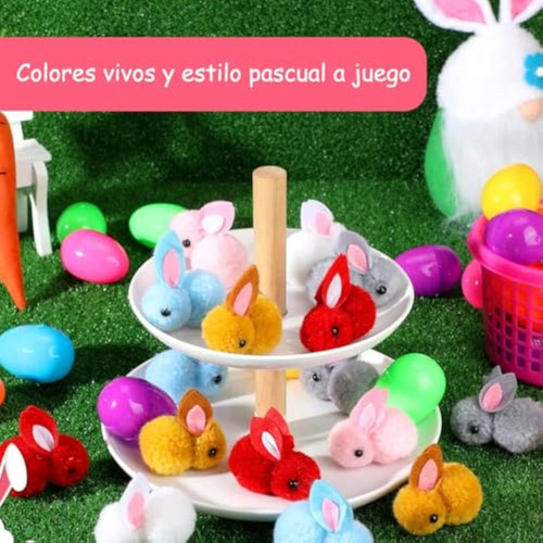 24 Pcs Huevos De Pascua,huevos Para Rellenar Con Conejito,