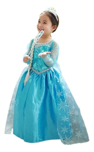 S Frozen Elsa Vestido De Princesa Infantil Cosplay