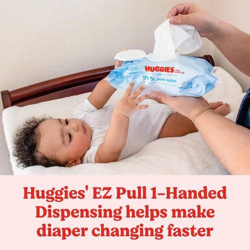Lenços Umedecidos Para Bebês Huggies, 99% Água Pura, Sem Per