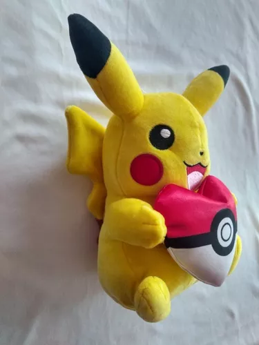 Peluche Pokemon - Edition St Valentin - Pikachu Poke coeur (20 cm)