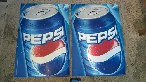 Cartel De Gaseosa Pepsi En Acrilico En Sobre Relieve Lata 