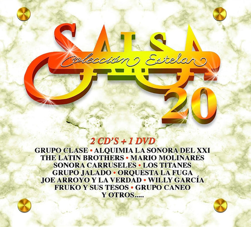 Salsa Coleccion Estelar 20 | 2 Cd + Dvd Música Nuevo