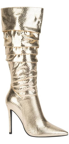 Botas Largas Mujer Oro Metálico Belinda Peregrin 1085465