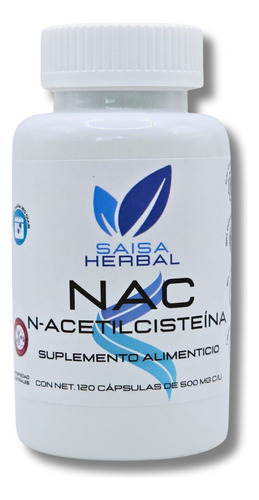 Nac N-acetilcisteína Premium 600 Mg Saisa Herbal 120 Cáps Sabor Sin Sabor
