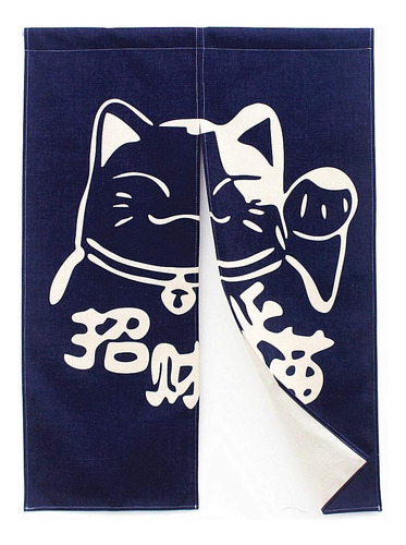 Myru Lucky Cat Cortina Japonesa Noren Puerta De Cortina Japo