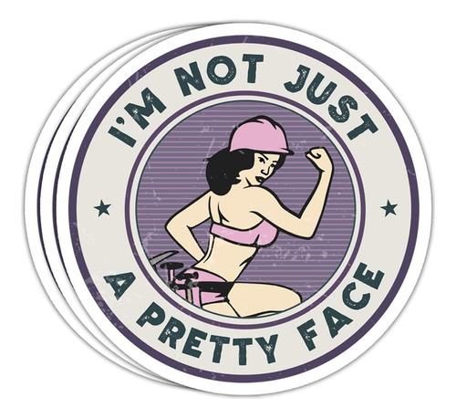 (3 Piezas) I'm Not Just A Pretty Face - Adhesivo De Mujer Tr