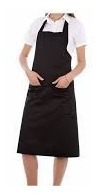 Avental Com Bolso Oxford Preto M